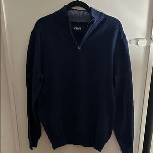 Chaps Men's Zip Up Sweater in Navy